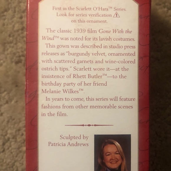 Hallmark Scarlett O'Hara Gone with the Wind Collectible Ornament Dated 1997 - Picture 2 of 4
